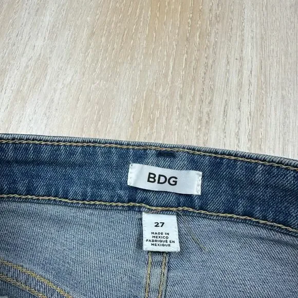 BDG Urban Outfitters High Rise Crop Kick Flare Casual Denim Edgy Grunge Jeans 27 - Picture 9 of 16